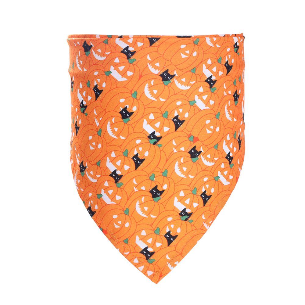 TE Halloween Pet Saliva Towel Dog Triangle Towel Cat Decoration Scarf Pet Dog Bandanas Scarf For Halloween