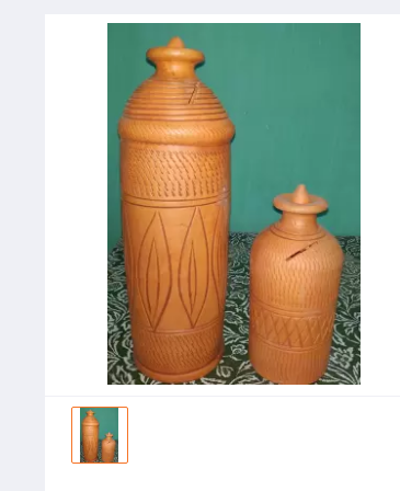 Premium Clay Made Money Coin Bank  Big Size and Small 2 pices মাটির ব্যাংক (লম্বা)