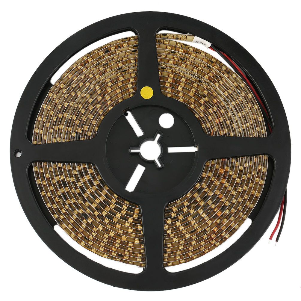 5M Car Yellow 3528 SMD LED Waterproof Flexible Strip 12V 600 LEDs