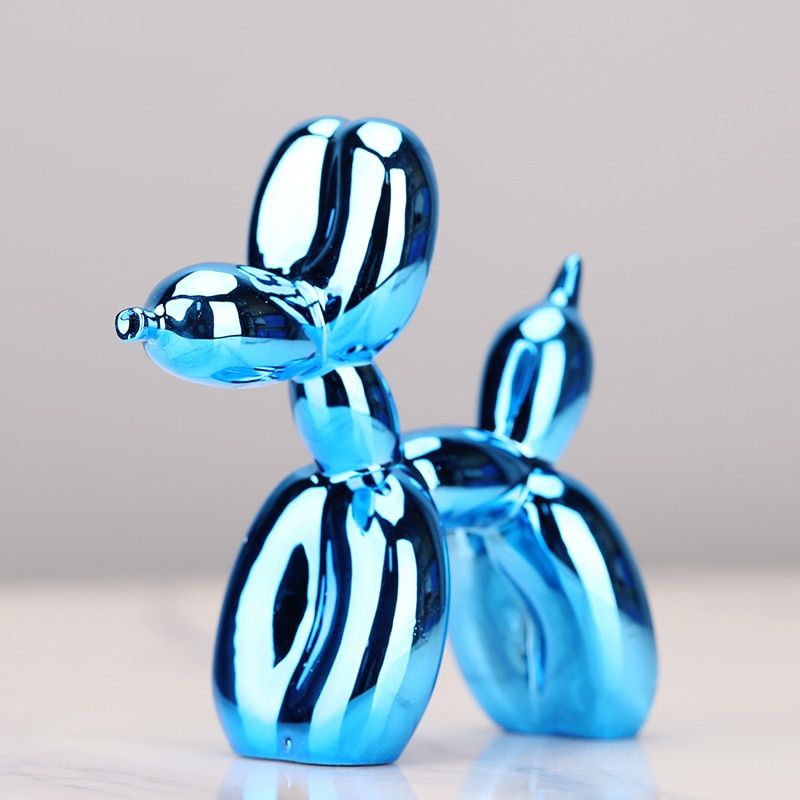 Electroplated Resin Crafts Nordic Balloon Ornament Puppy Sculpture Home Decor Living Room desktop Modern  Statue