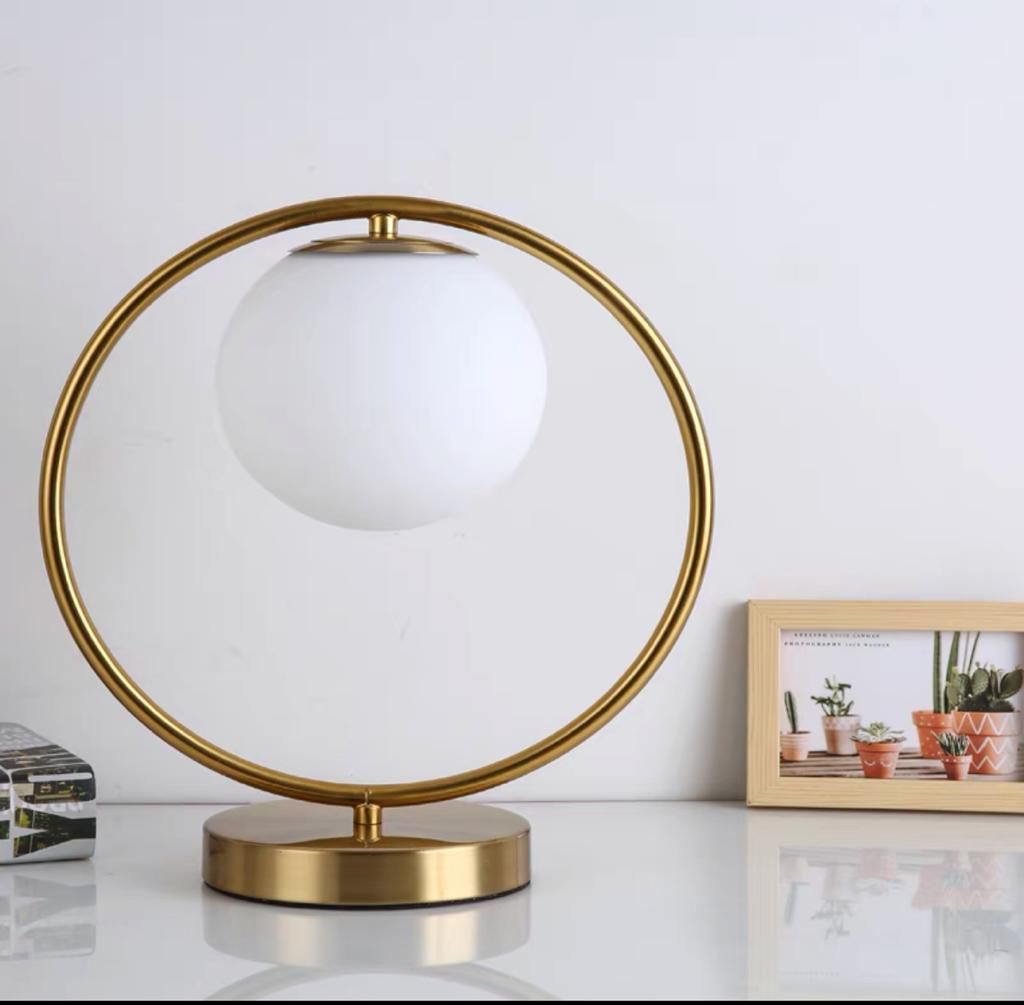 Table Lamp Metal Ball Circle Ring+Gold 01-5064