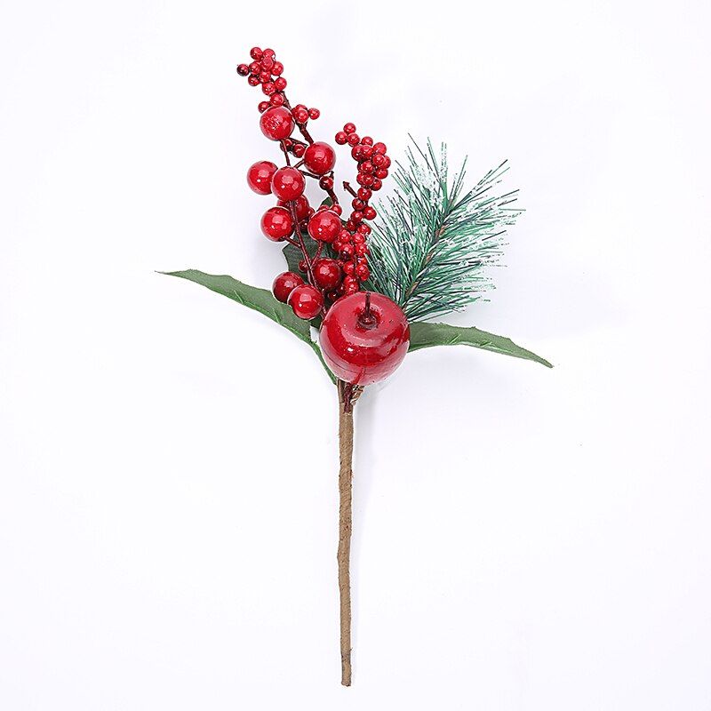 1pcs/lot Artificial Flower Pearl Stamens Berry Mixed branches For Wedding decoration DIY Christmas party decorations Gift Box