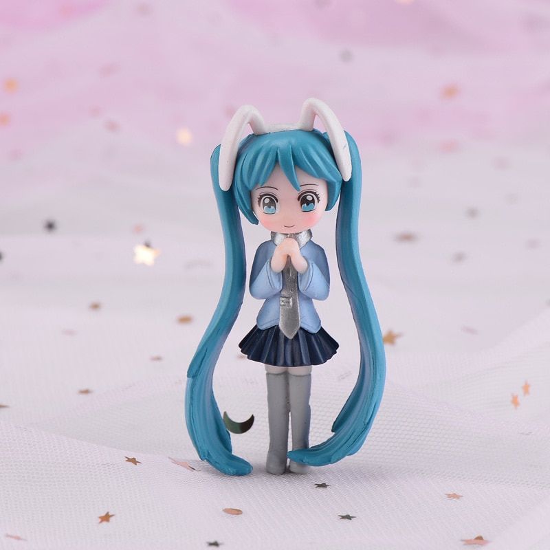 Long Hair beauty figurine DIY teen heart Decoration  cake decoration Fairy Garden Miniatures cartoon kids gifts Home Decor