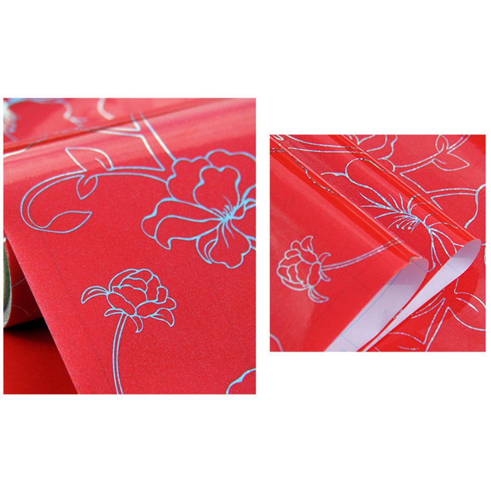Modern Flower Print S Adhesive Wallpaper PVC Art Sticker Decal Decoration