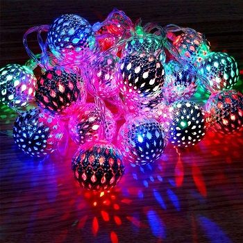 Golden Metal Ball RGB Fairy Light, Fairy lights 20pcs string lights Party Wedding Decoration