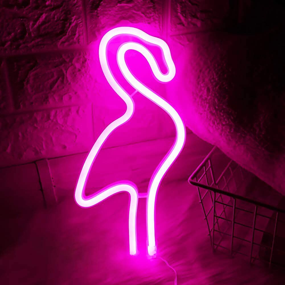 Night Light Neon Dinosaur LED for Birthday Wedding Party Bedroom Wall Hanging Kids Room Home Xmas Decor Lamps