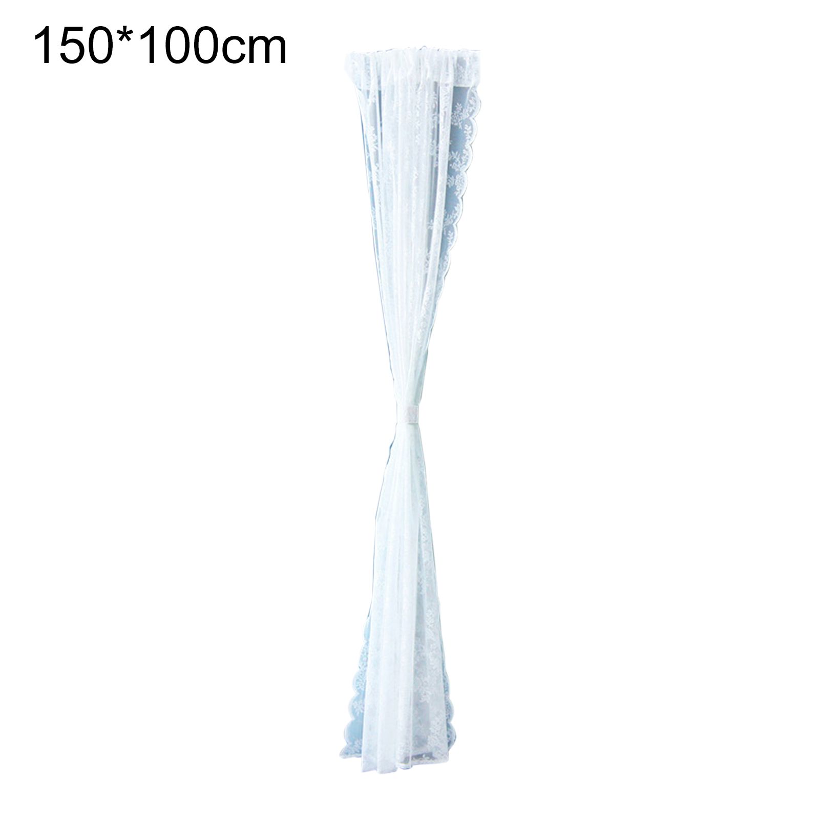 Exquisite Workmanship Window Treatment Wear-resistant Polyester White Lace Panel Sheer Curtain for Home