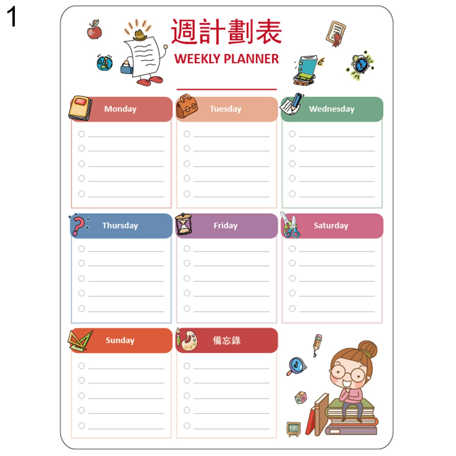 Magnetic Planning Pad Smooth Writing Unique Eye-catching Magnetic Planner Sheet