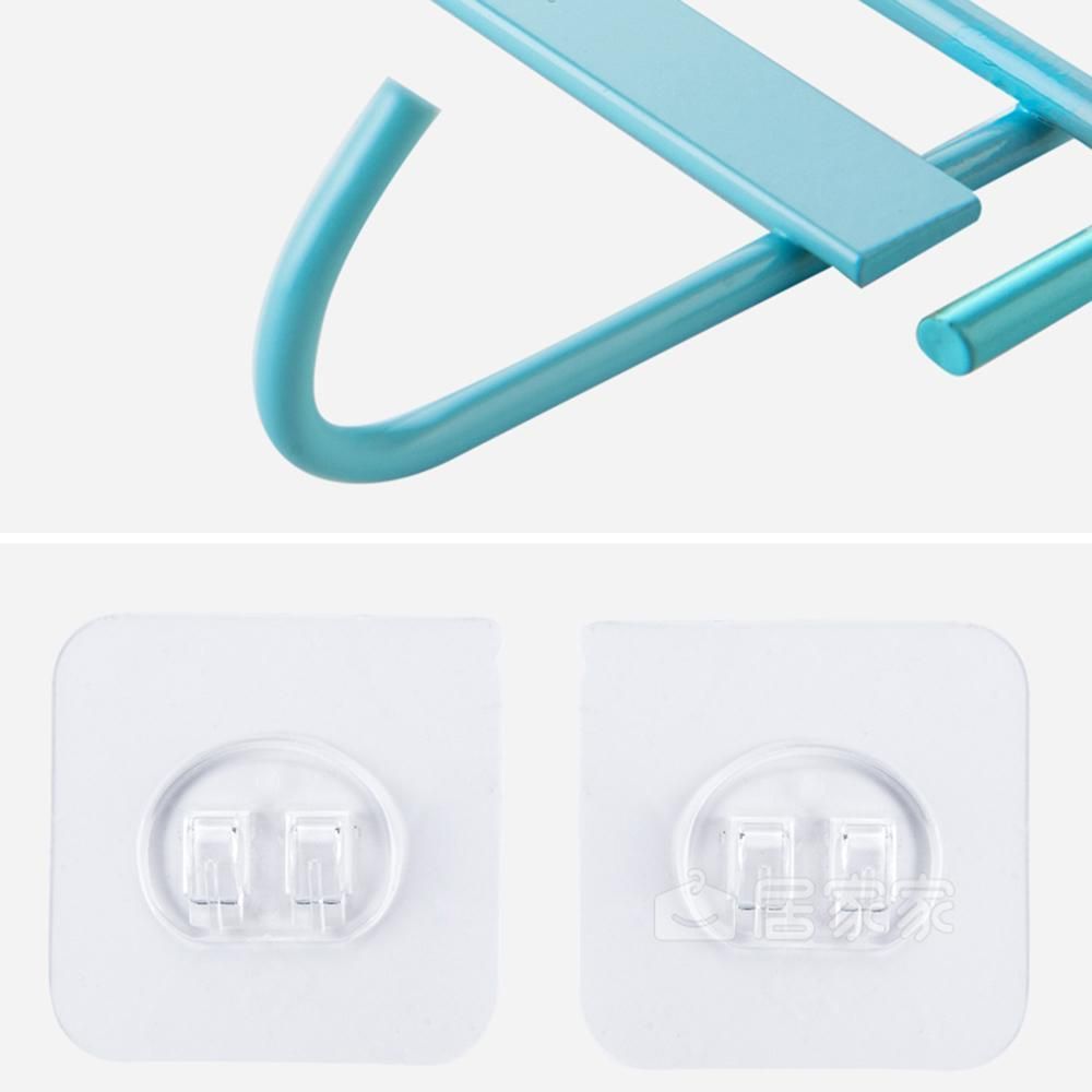 6 row hook wall sticker no trace paste corner hook kitchen bathroom free punch hook back door hanger