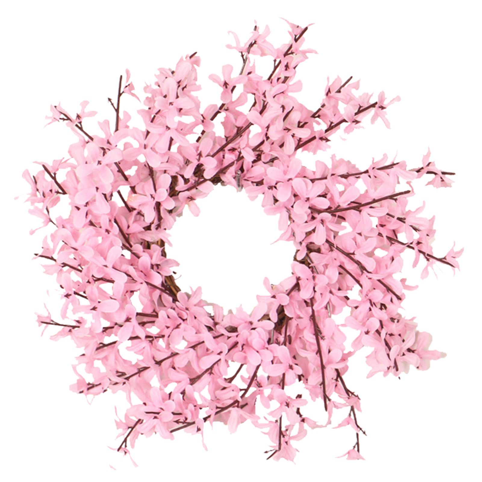 Artificial Wreath No Wilting Elegant Pink Beautiful Fake Flower Door Wreath Home Decoration