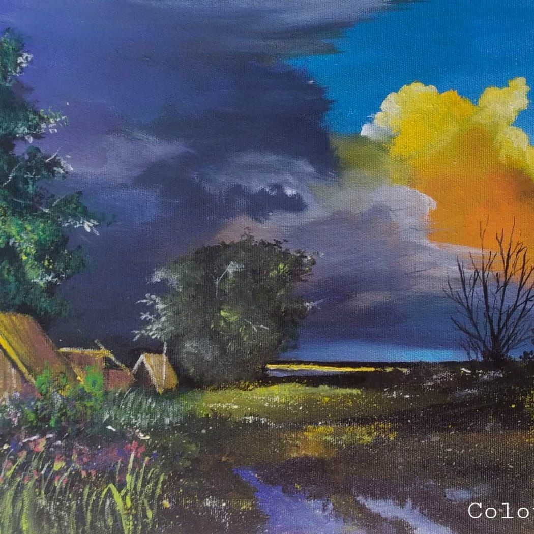 Natural Canvas painting : Dream Land (12/18 inches)