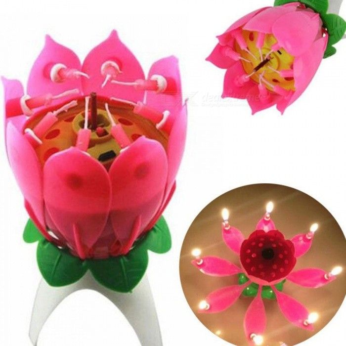 Music Candle Waterproof Lights Birthday Party Decorations Red