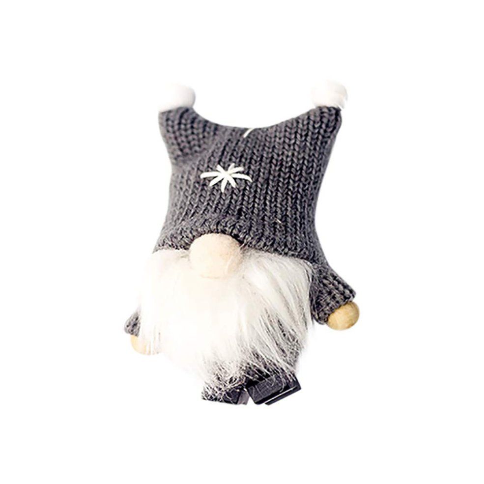 Christmas Home Decoration Santa Claus Faceless Doll Plush Hat Knitting Doll Pendant Creative Doll Gift