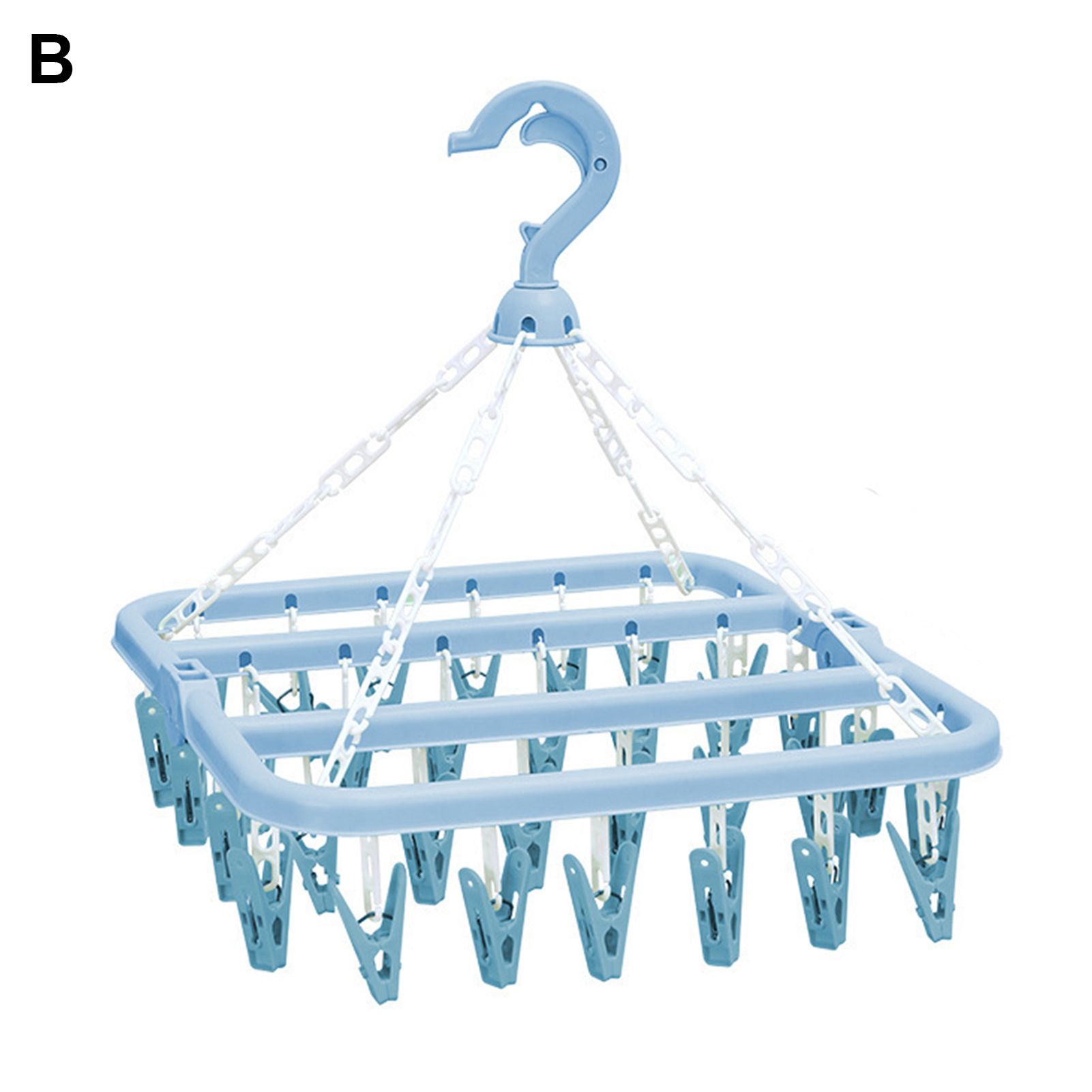8/32Clamps Clothes Hangers Strong Load-bearing Windproof Strong Toughness Multi-use Clothes Hanger Sock Racks Household Supplies