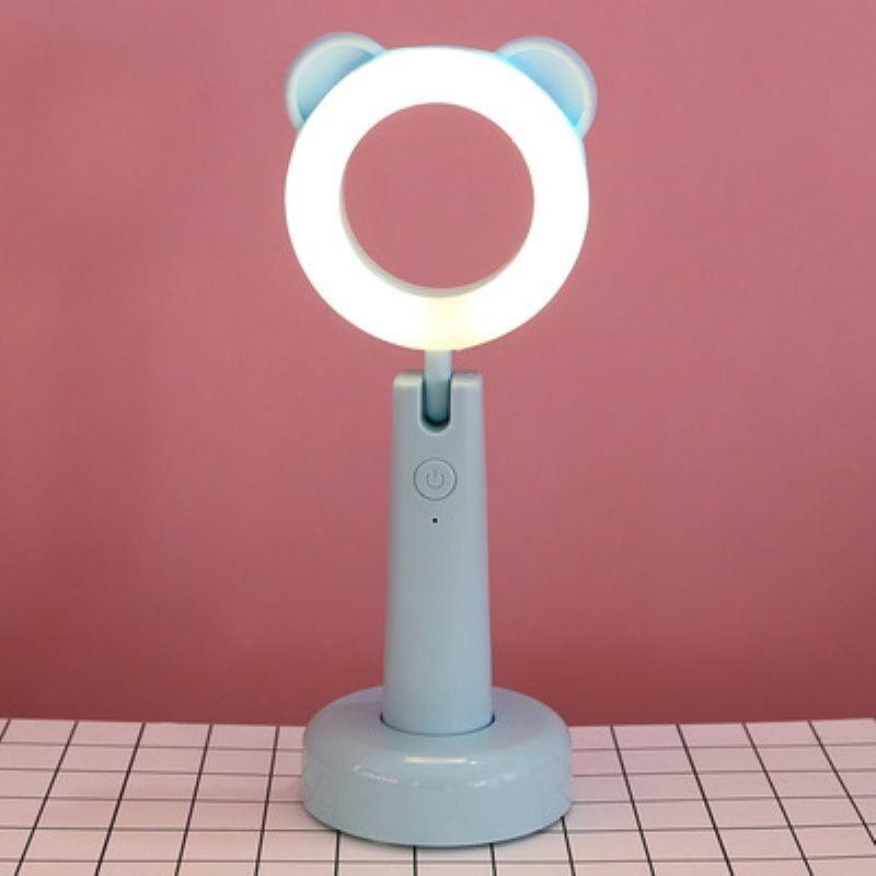 3 Colors Night Light Lamp Lovely Pink Animal Bear Rabbit For Kids Study Gifts