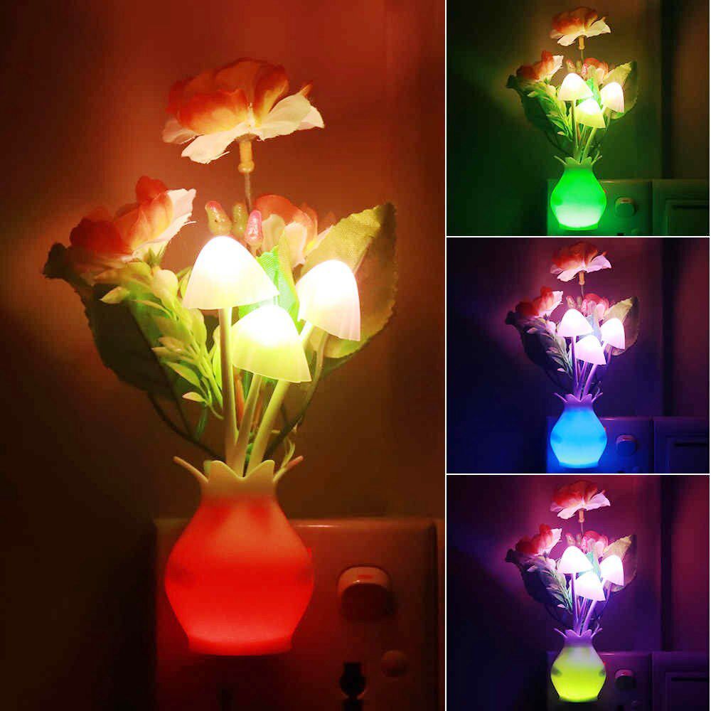Automatic LED Sensor Mushroom Lamp, Avatar led Auto Colour Changing mushroom light, 4 LED Night Light Home Decor - Table Lamp - Table Lamp - Table Lamp