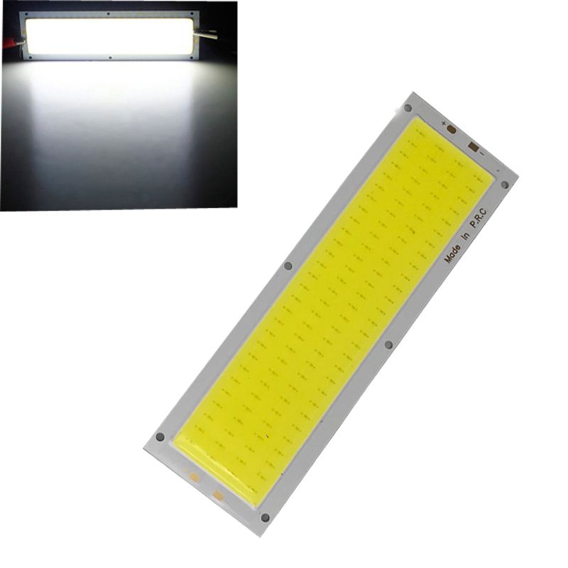 Yfashion 2pcs/Set 12V 10W COB LED Strip Lights Bulb 120x36mm Lamp 1000LM