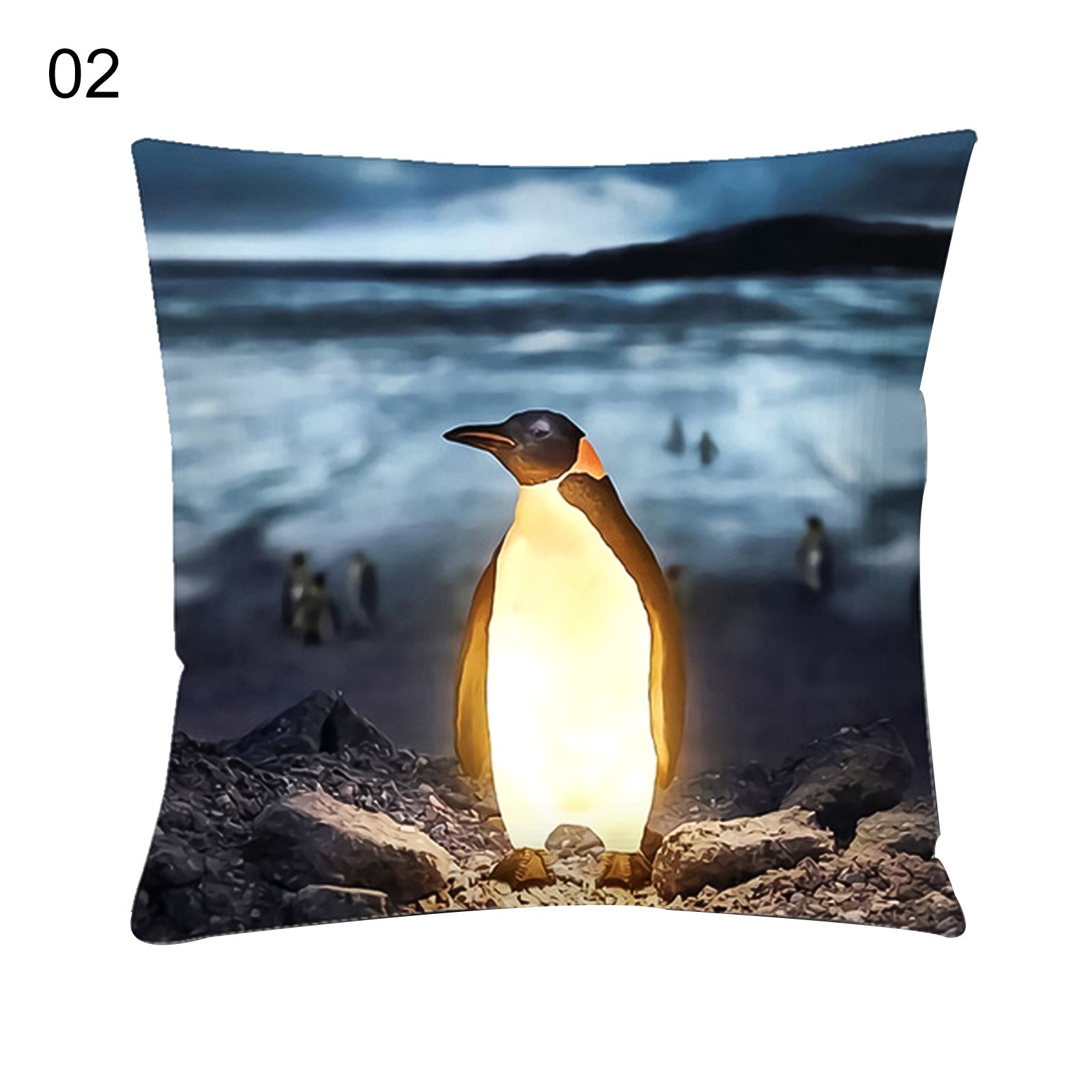 Peach Skin Pillow Case Cushion Cover Animal Pattern Printed Home Decoration