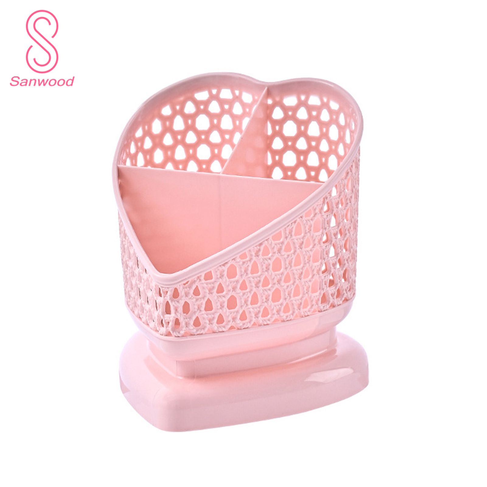 Pencil Cup Thicken Bottom Lovely Shape Separate Grids Pen Organizer