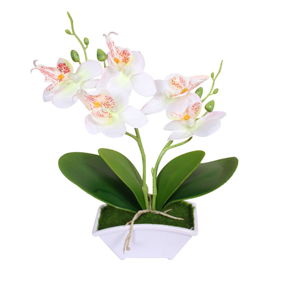 1Pc Artificial Silk Butterfly Orchid Flower Bouquet Wedding Home Floral Decor