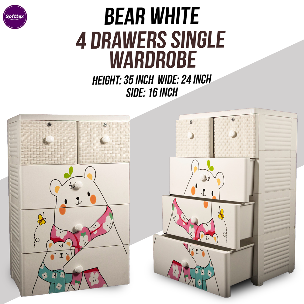 1 PCS 4-Drawers-Single-Wardrobe