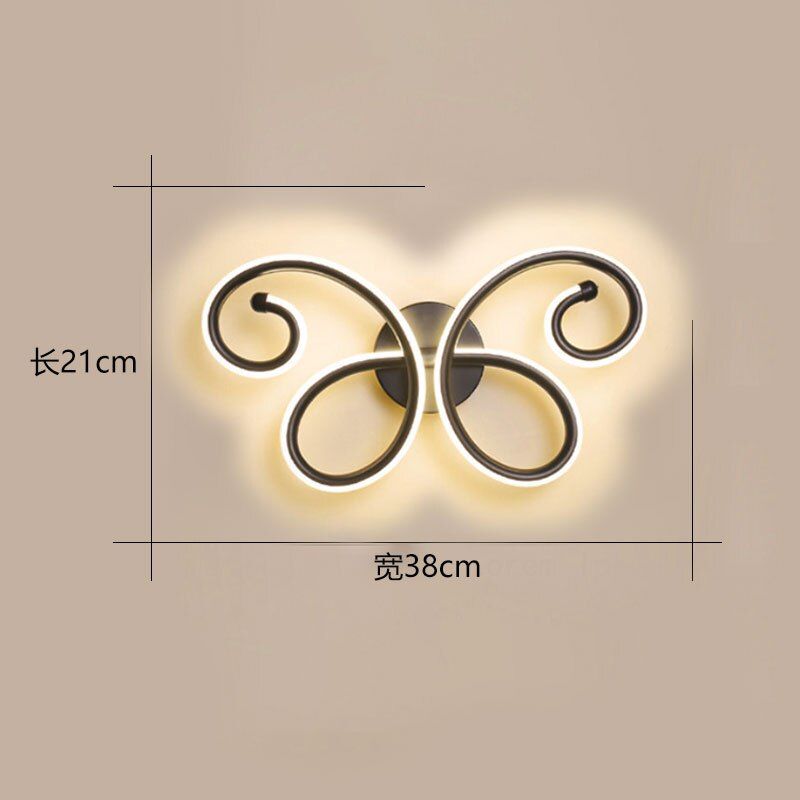 selling led wall lamp indoor black and white wall lamp simple art mural indoor home decoration modern bedside wall lamp