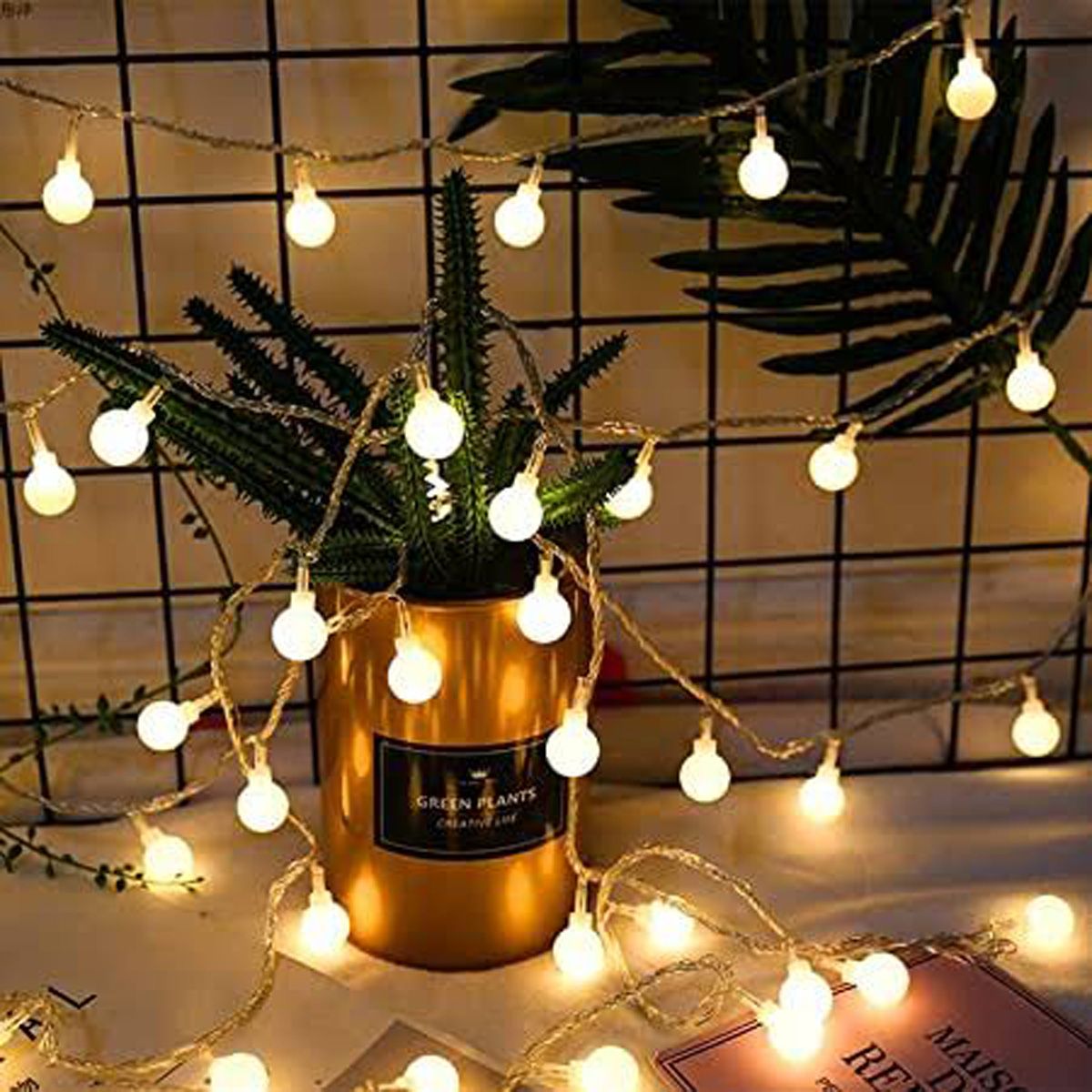 28 PCS Warm White snow Ball Fairy Lights, Waterproof Decorative Fairy Lights 28 pieces set