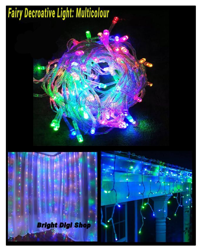Fairy Decorative 80 Led Fairy Lights Golden/Blue/Multicolor, Home Garden Indoor Outdoor Decoration Fairy Light - Room Decoration Light