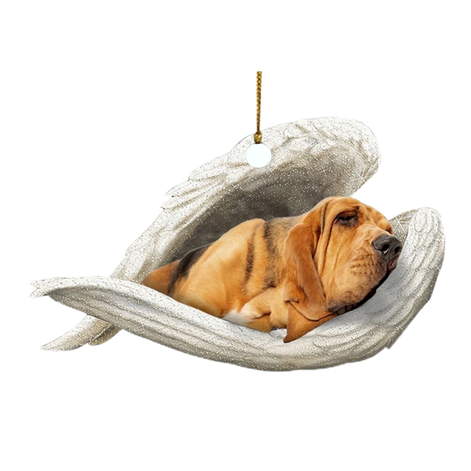 Car Pendant Sleeping Dog Angel Home Decor Acrylic Showcase Hanging Ornaments for Doors