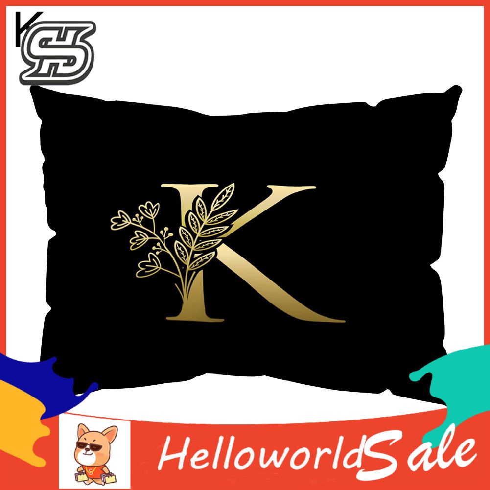 Modern Letter Leaves Square Throw low Case Cushion Cover Sofa Bedding Article