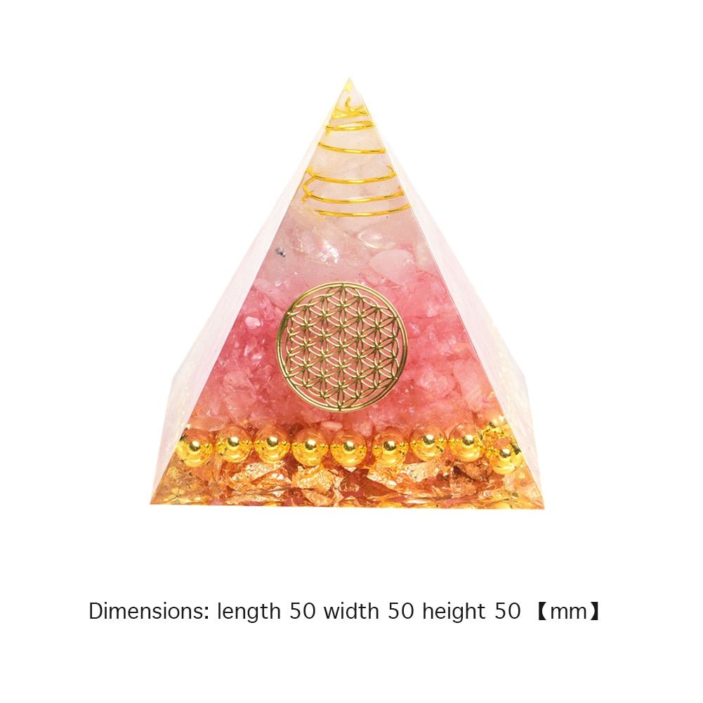 Natural  Eye Healing Amethyst Crystal Sphere Orgone Pyramid Quartz EMF Protection  Orgonite Chakra Meditation Stone