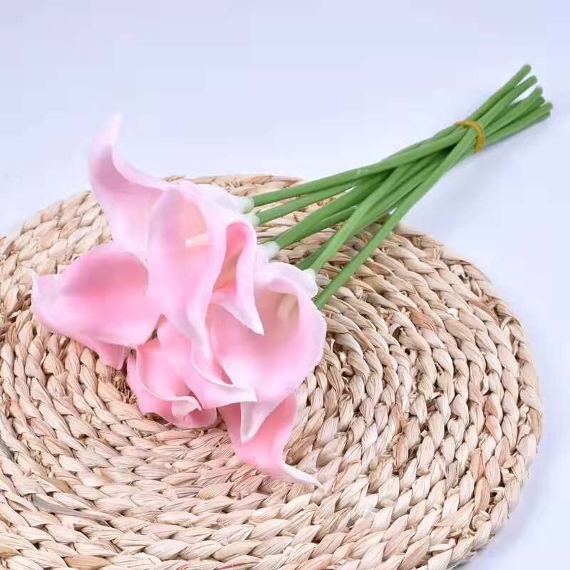 10 Pcs/lot artificial Lily Bunch Artificial Flowers Table Home Garden Bridal Fake Flower Bouquet home Decoration Fall Decor
