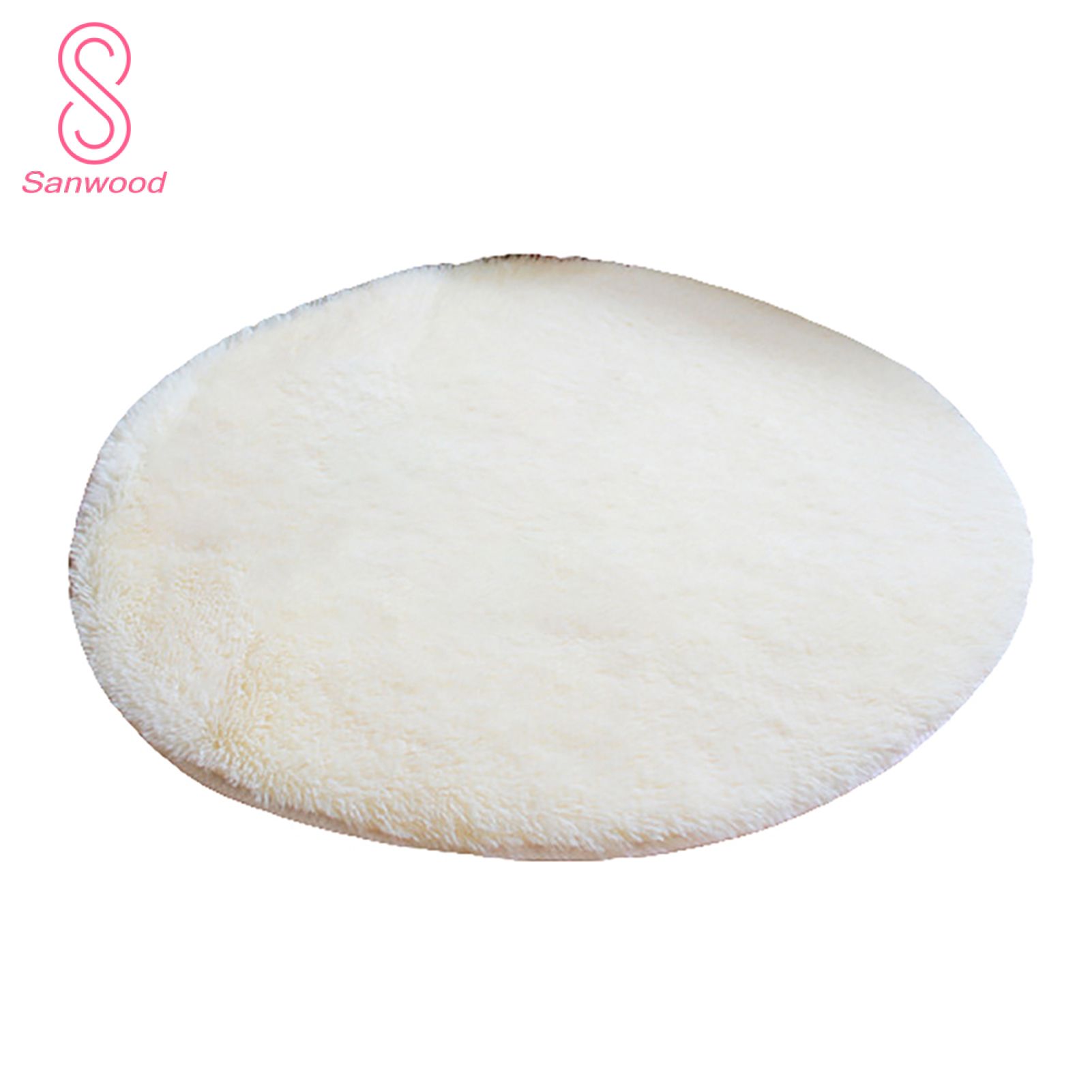 40cm Round Bathroom Bedroom Coral Fleece Soft Non-slip Floor Mat Rug Home Decor