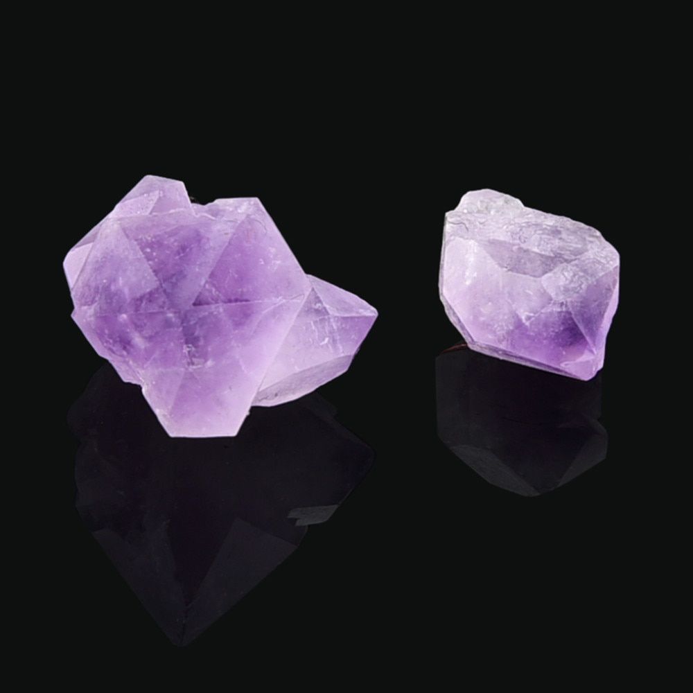 Natural Hexagonal Crystal Quartz Healing Fluorite Wand Stone Purple Purple Gem F5