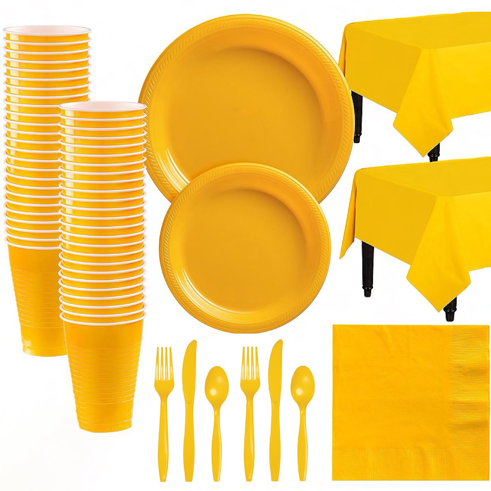 Party leware BPA Free Porle Disposable Dinnerware Set with le Cloths