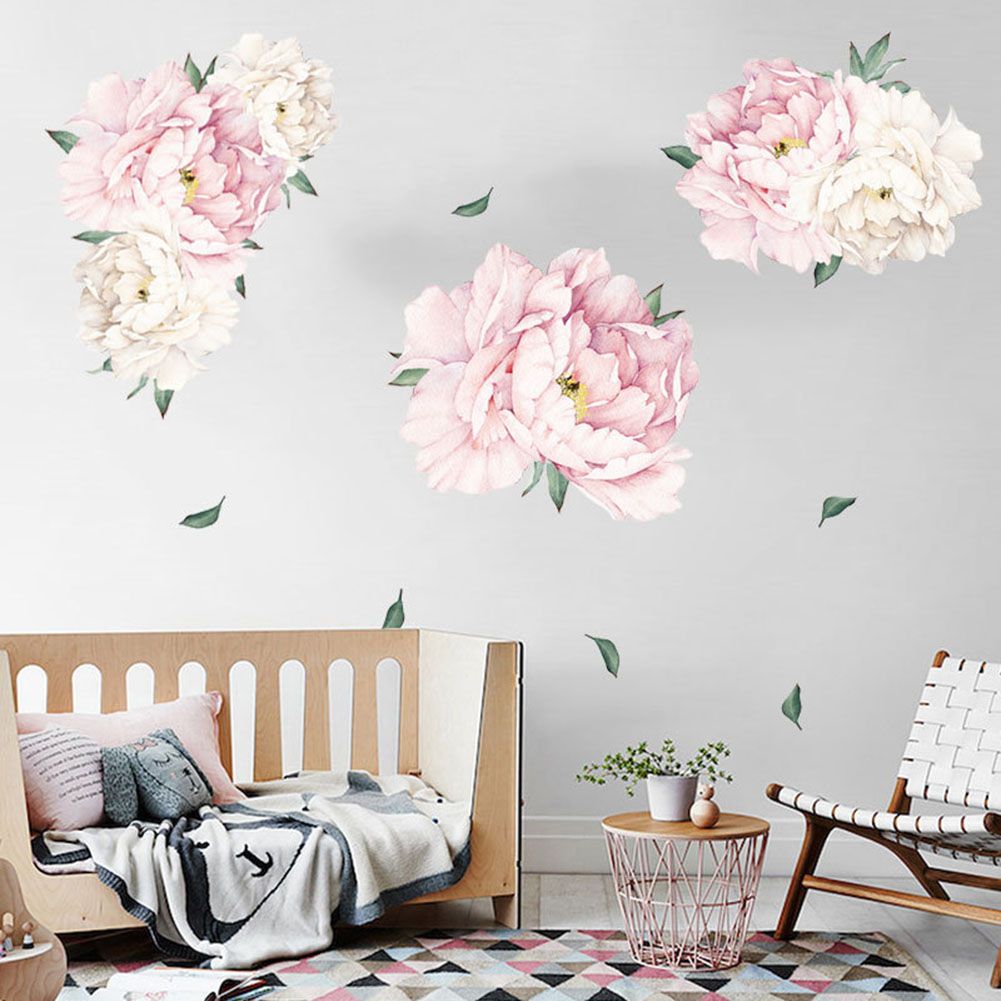 Beautiful Peony Flower Self Adhesive Wall Sticker