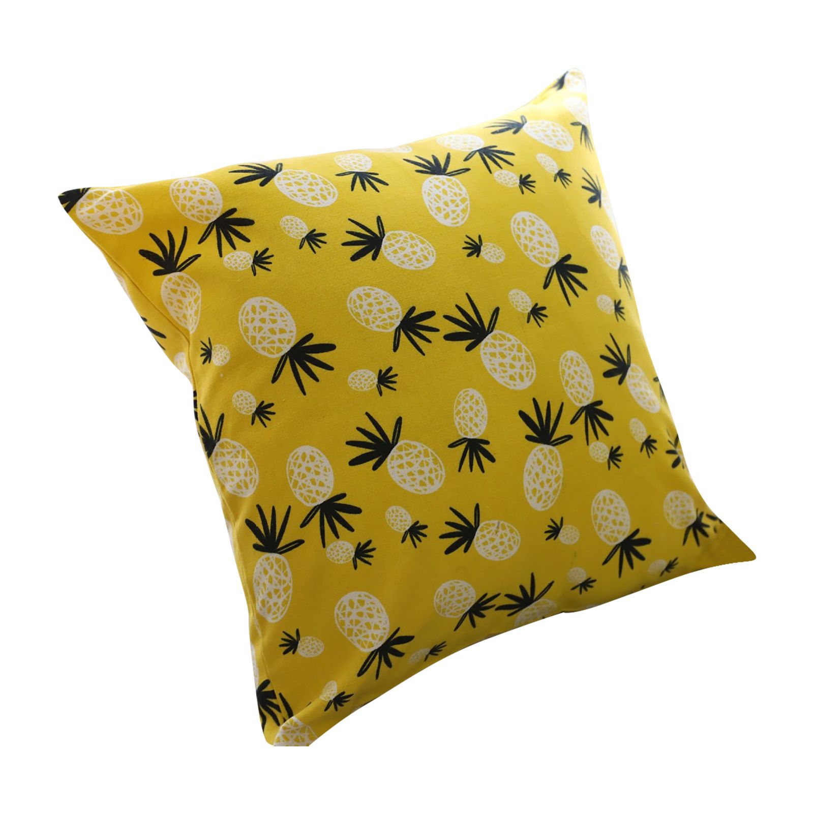 Sofa Cushion Cover Korean Style Printed Pineapples Flax Sofa Cushion Cover
