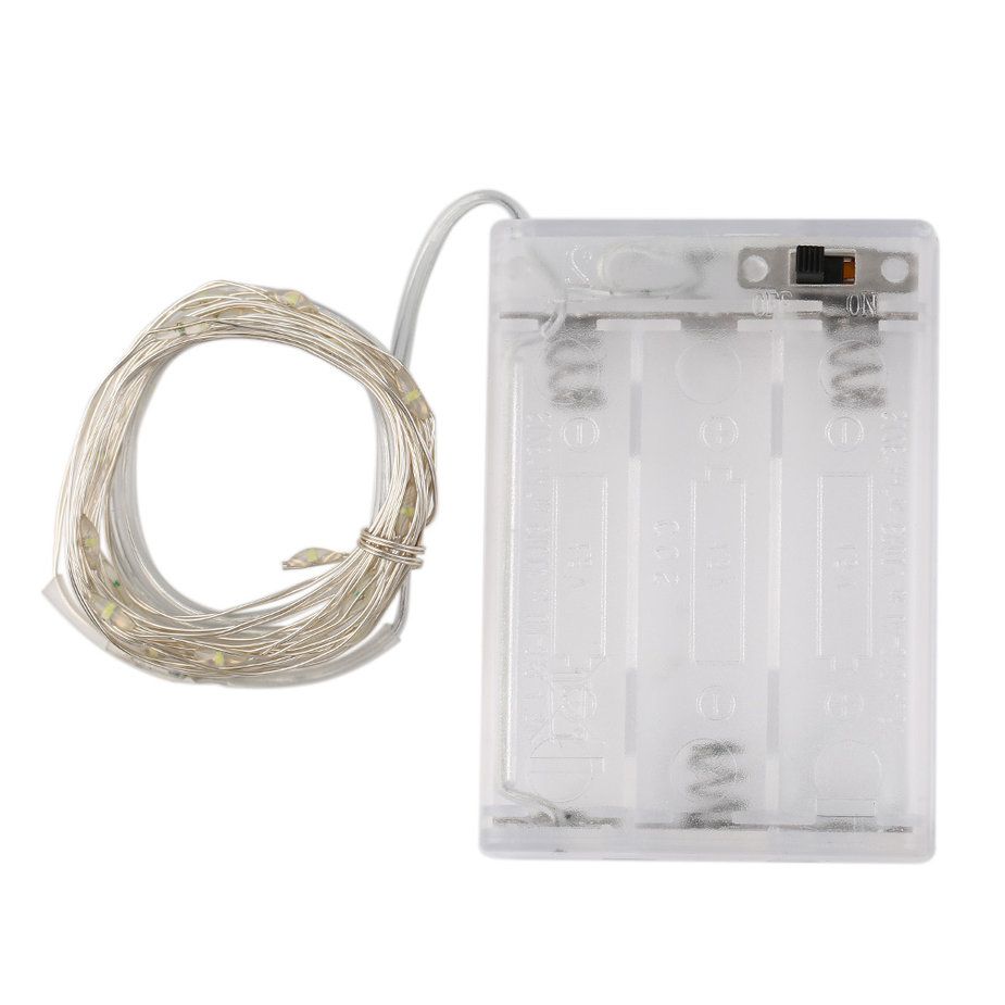 5M 50 LED 3AA  Silver Wire String Light Fairy Lamp Decorative Light
