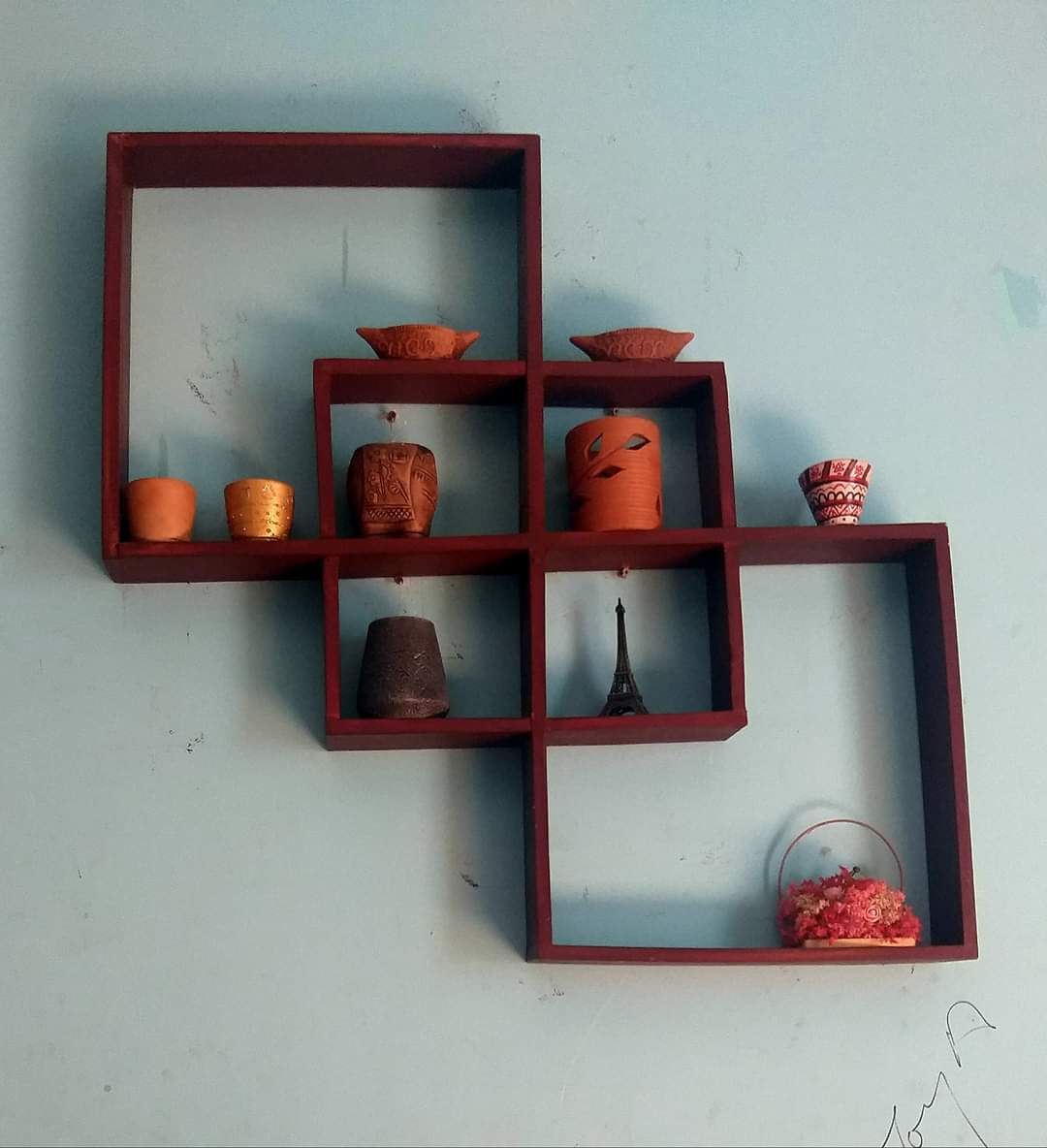 Wall Stand Made With Wood