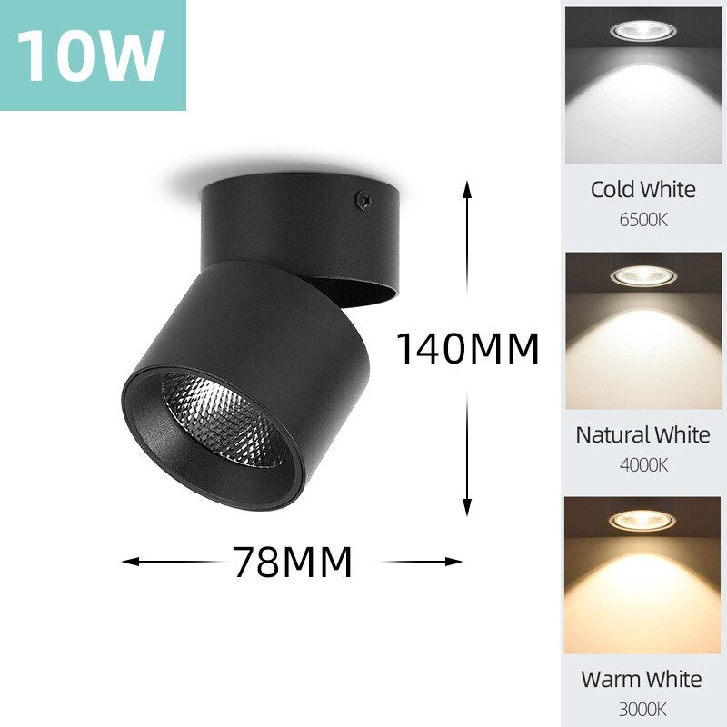 CANMEIJIA Spot Light 220V Foldable LED Light Downlights Ceiling 7/10/15W Spotlight For Home Bedroom Kitchen