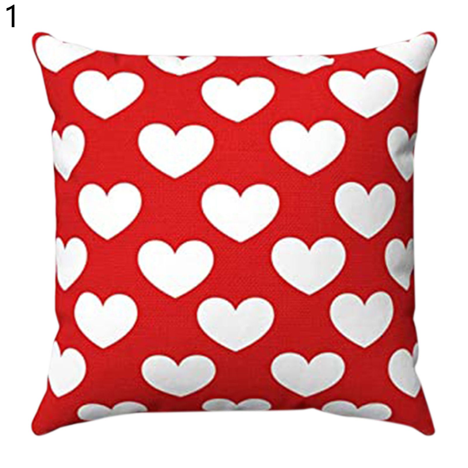 Cushion Case Soft Texture Decorative Heart Shaped Cushion Throw Cover