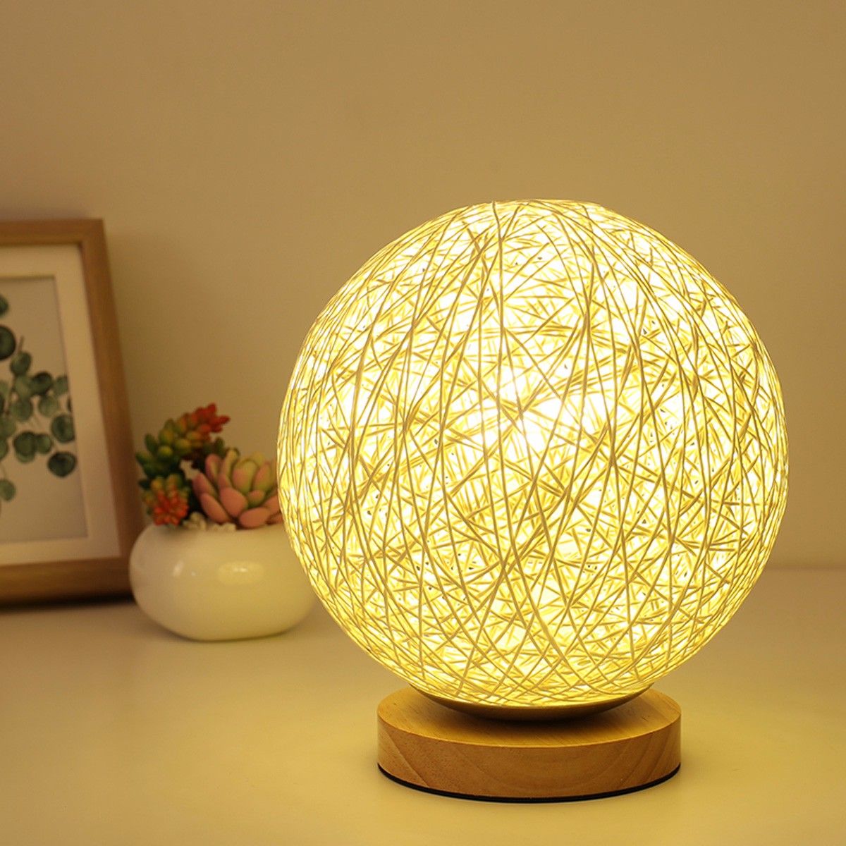 LED Luna Night Light Moon Lamp Desk USB Charging Home Decor Creative Gift Desktop Table Lamp