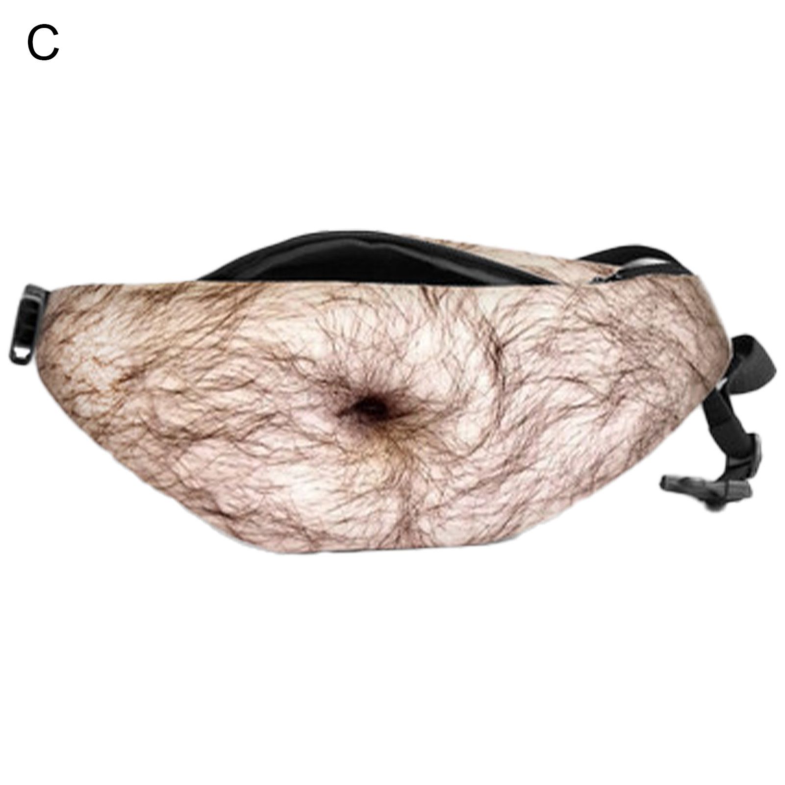 Waist Pouch No Odor 3D Artificial Dad Belly Fanny Bag