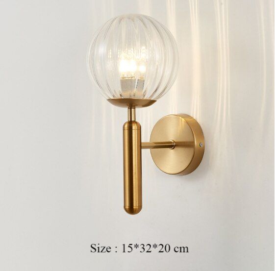 Modern Led Light  Glass Ball Wall Lamp Living Room Bathroom Bedroom Bedside Entrance rch Indoor Lighting Decoration Lamp