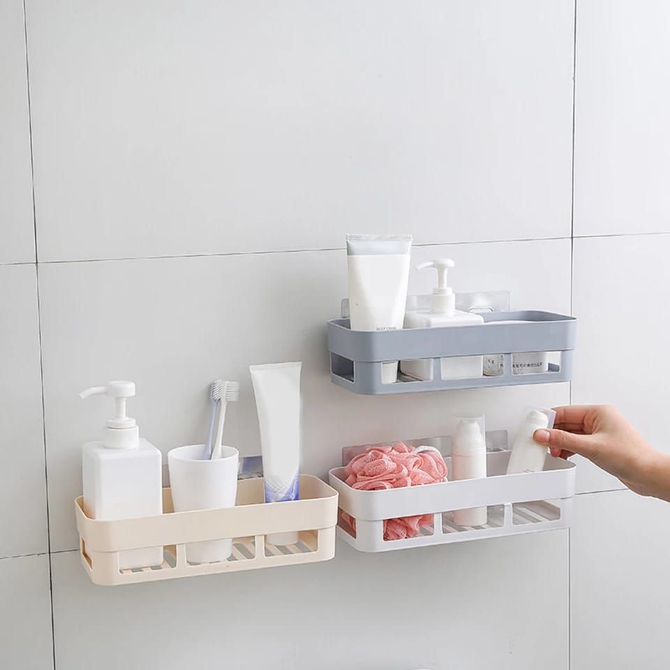 Kitchen and Bathroom Plastic Storage Rack - 25cm