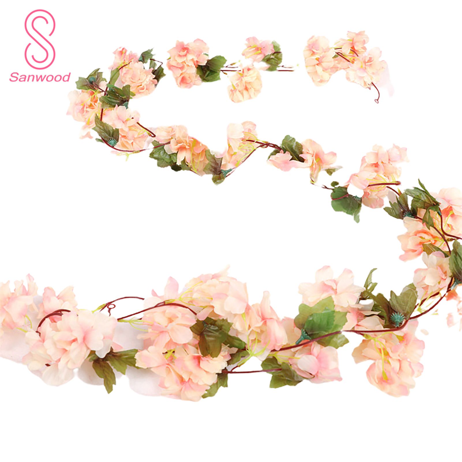 Simulation Flower Easy to Care Beautiful DIY Cherry Blossom Rattan