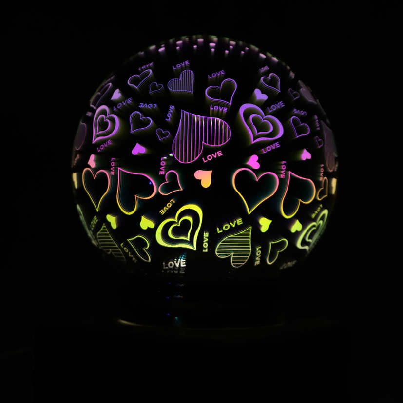 3D Glass LED Lamp Starburst Night Light Table Color Changing Decorative USB Charging