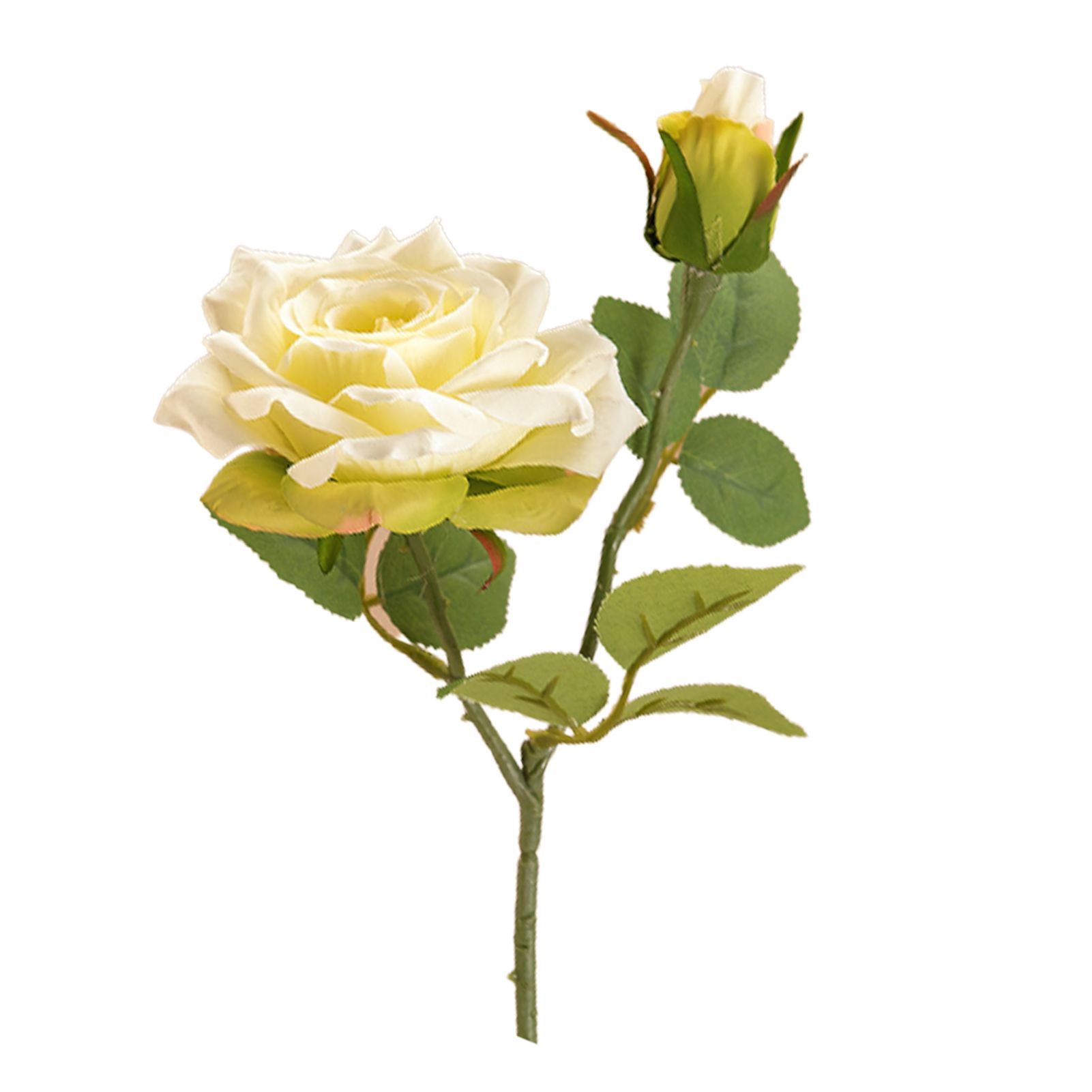 Simulation Flower Bent Freely 2 Heads Artificial Rose Flower