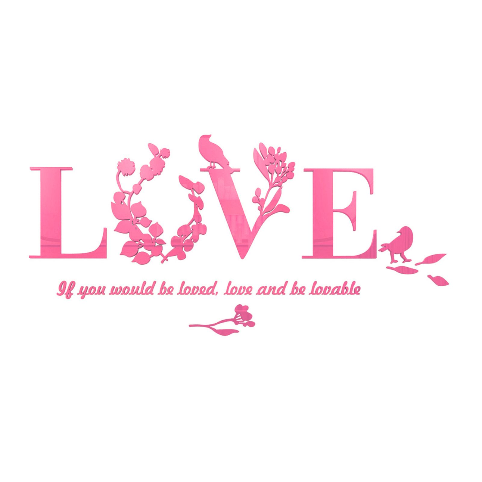 3D Effect Wall Sticker Romantic Three-dimensional Elegant Art Wall Decal for Home