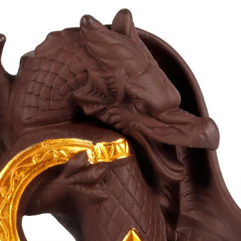 Redware Smoke B kflow Incense Burner Waterfall Holder Pterosaur Shaped Aromat rapy Censer Home Decor